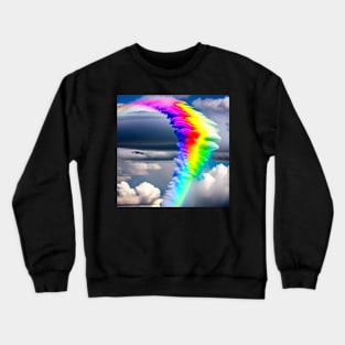 Rainbow Clouds Celestial Gift Sky Surreal Surrealistic Surrealism Crewneck Sweatshirt